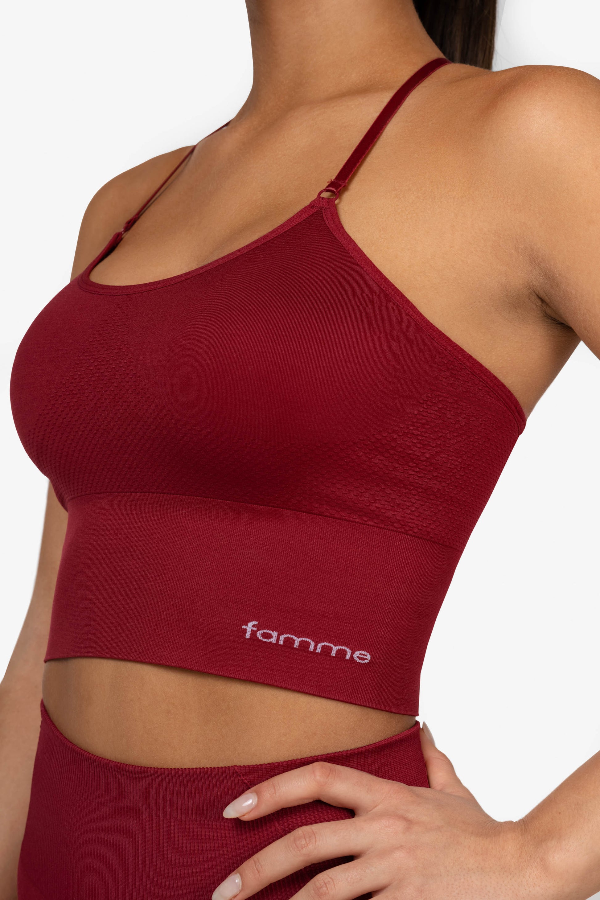 Red Power Seamless Top - for dame - Famme - Crop Top