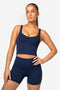 Dark Blue Softy Crop Top - for dame - Famme - Top